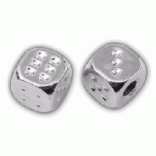 Chrome Dice Valve Caps